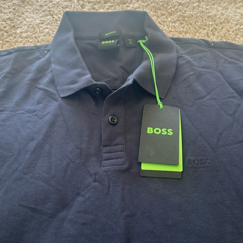 BNWT BOSS Navy Blue Polo Shirt
